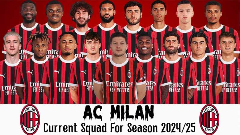 Đội bóng hình chính thức AC Milan mùa giải năm 2024-2025